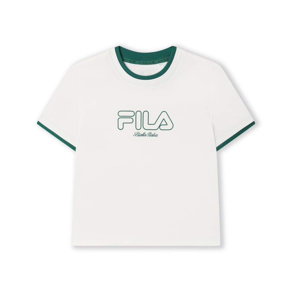New FILA ORIGINALE T Shirts Women's Cloud White WT F11W539107F-WT