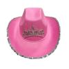 Strass Cowgirlhut Rosa Farbe Tiara Cowgirlhut Western Pailletten Cowboyhut für Jazz-Event