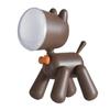 Super Cute Dog-Shaped Bedside Lamp for Kids Room, Eye-Safe LED Reading Lamp, Brown