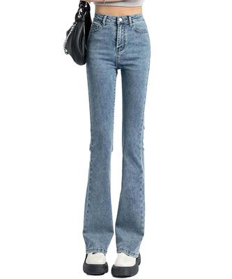 Dep Club Bootcut Stretch Denim Flare Plus Denim Jeans for and Winter Women's Pants, High-Waisted Pants, Sizes, Spring, Summer, Fall, (JP, Alphabet, M,