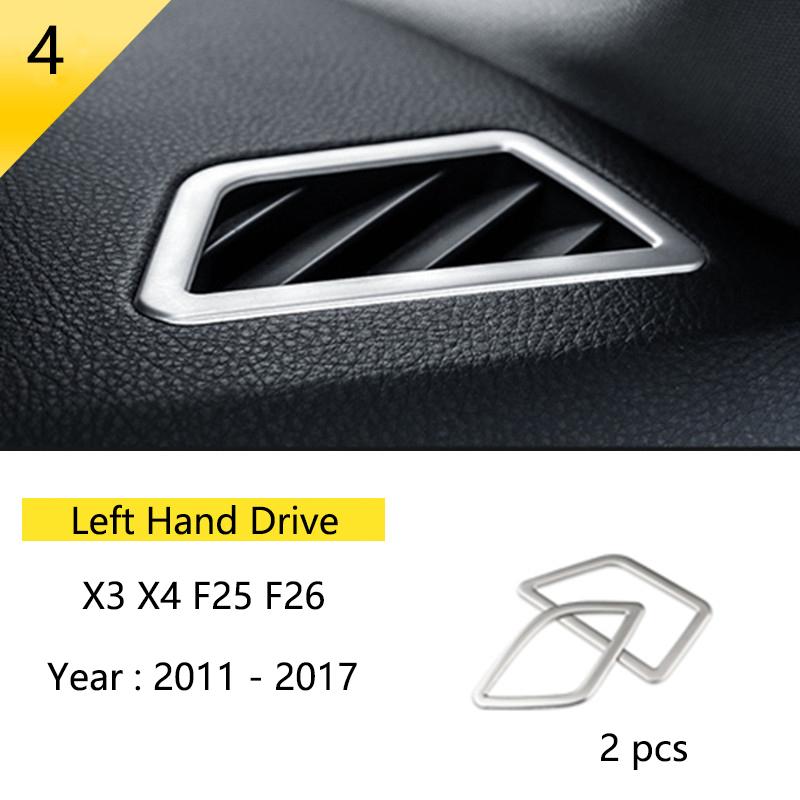 BBJS7 Accessories for BMW X3 X4 F25 F26 Car Inner Gearshift Air Conditioning CD Panel Door Armrest Cover Trim Decorative Car Stickers