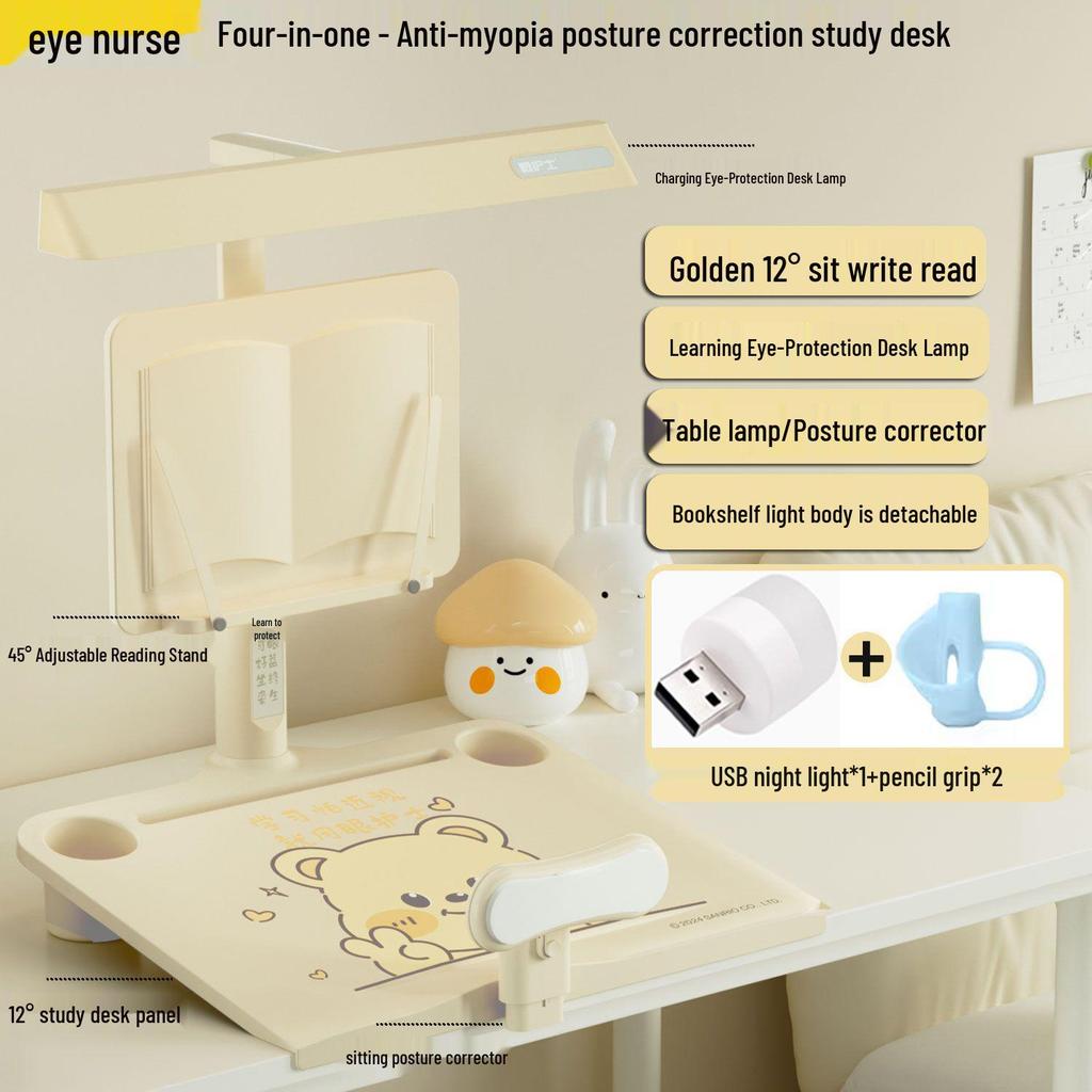 Children's Desk Lamp with Eye Protection, Posture Correction, Anti-Myopia, and Pen Holder