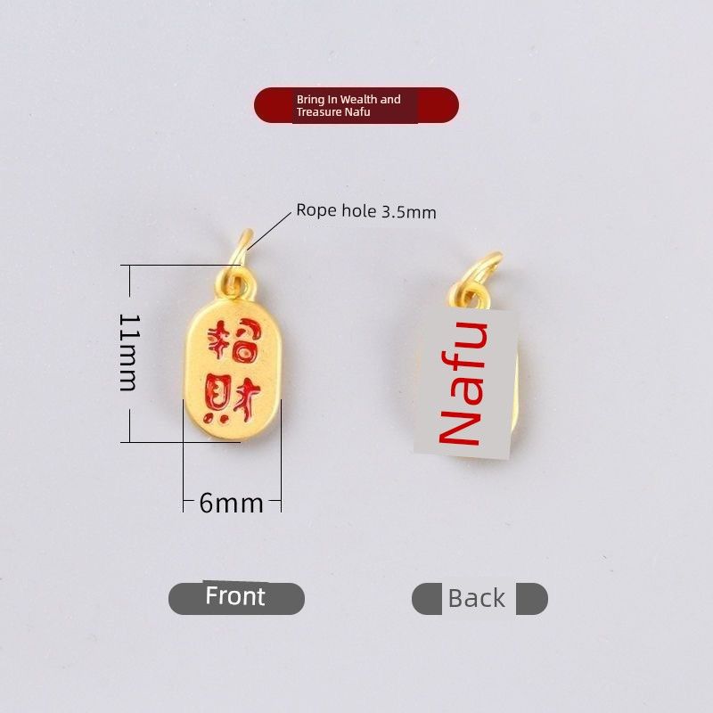 

Ремешок для переноски с узелком-ямочкой ручной работы, цвет персикового дерева, новинка, оригинальный дизайн, свежий универсальный стиль, нанизывание бусин, полуфабрикаты 23cm Bring In Wealth and Treasure Nafu Accessories