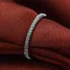 Green Zircon Small Round Stone Wedding Band Stackable Rings For Women Vintage CopperColor Engagement Promise Minimalist Jewelry