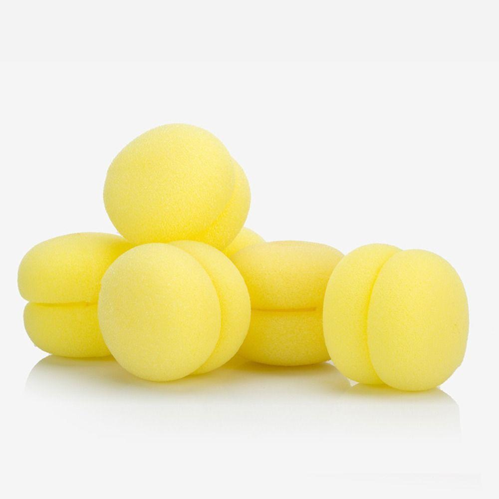 6 STK DIY Svampruller Curlers Hode Hårkrøller Strawberry Curler Mykt hår Curler Balls Jenter