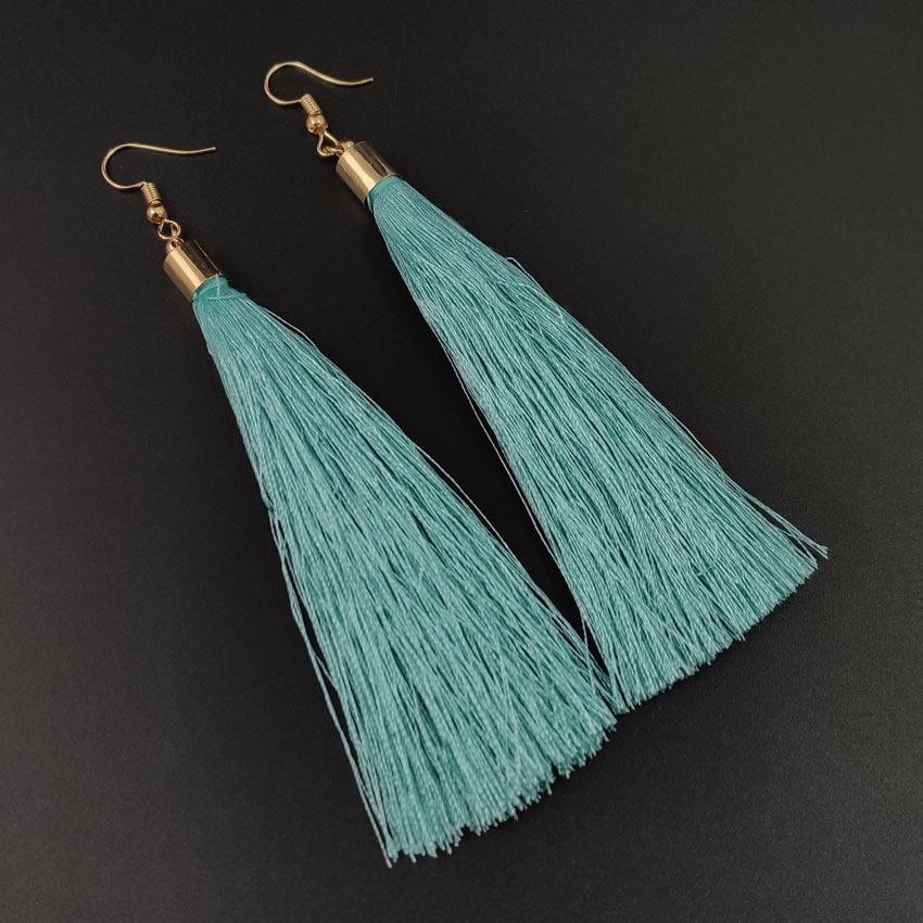 Japanese-Korean Tassel Earrings: Ethnic Long Dangle In Elegant Retro Red for Students