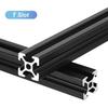 MECCANIXITY 2020 T Slot Aluminum Extrusion 100mm(3.9 Inch) Black European Standard Anodized Linear Rail for 3D Printer Laser Engraving Machine 10 Pcs