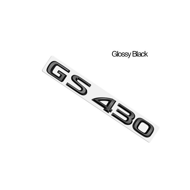 Metal Emblem Car Sticker Badge Decal Body Trunk Decor for Lexus Hybrid GS300 GS430 GS460 GX400 NX300 RX300 Glossy Black