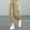 Pure Cotton Casual Bloomers Women's Summer Large Size Loose and Thin High Waist Nine-point Beam Feet Harem Pants