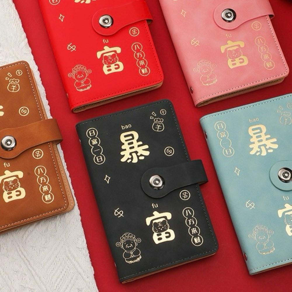 Waterproof Money Saving Challenge Book PU Leather Money Storage Bag Ledger  Get Rich