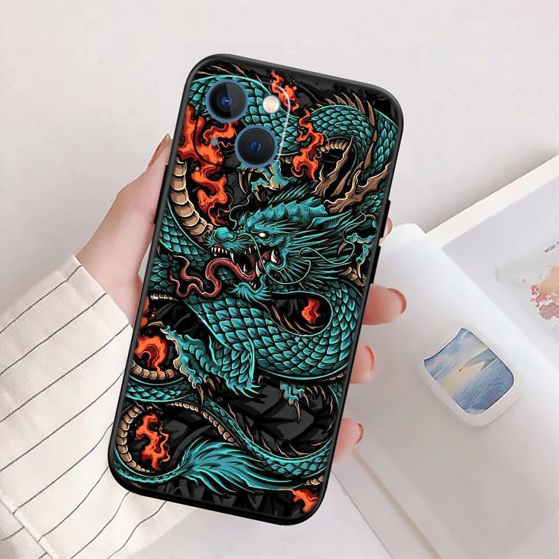 QE7 Chinese Dragon New High-End Shell Phone Case for iPhone SE X XS XR 16E 17 11 Pro Max 8 7 6 6s Plus Air