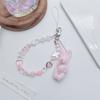 Handmade Phone Chain Rabbit Phone Strap Lovely Phone Jewelry Durable Keychain Acrylic Alloy Material for Phone Keys Bags