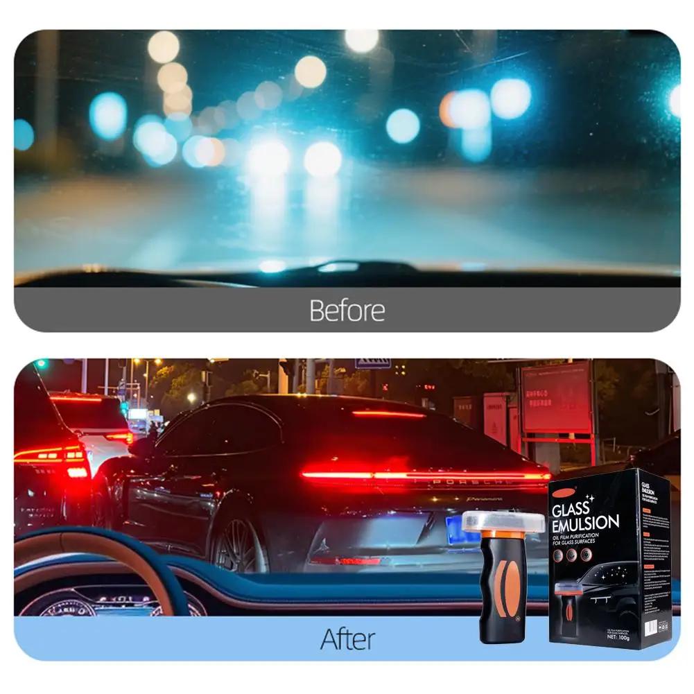 100g Car Windshield Glass Water Rain Repellent Auto Glass Windshield Cleaner Anti Fog Car Oil Film Removal Hydrophobic Cleaner