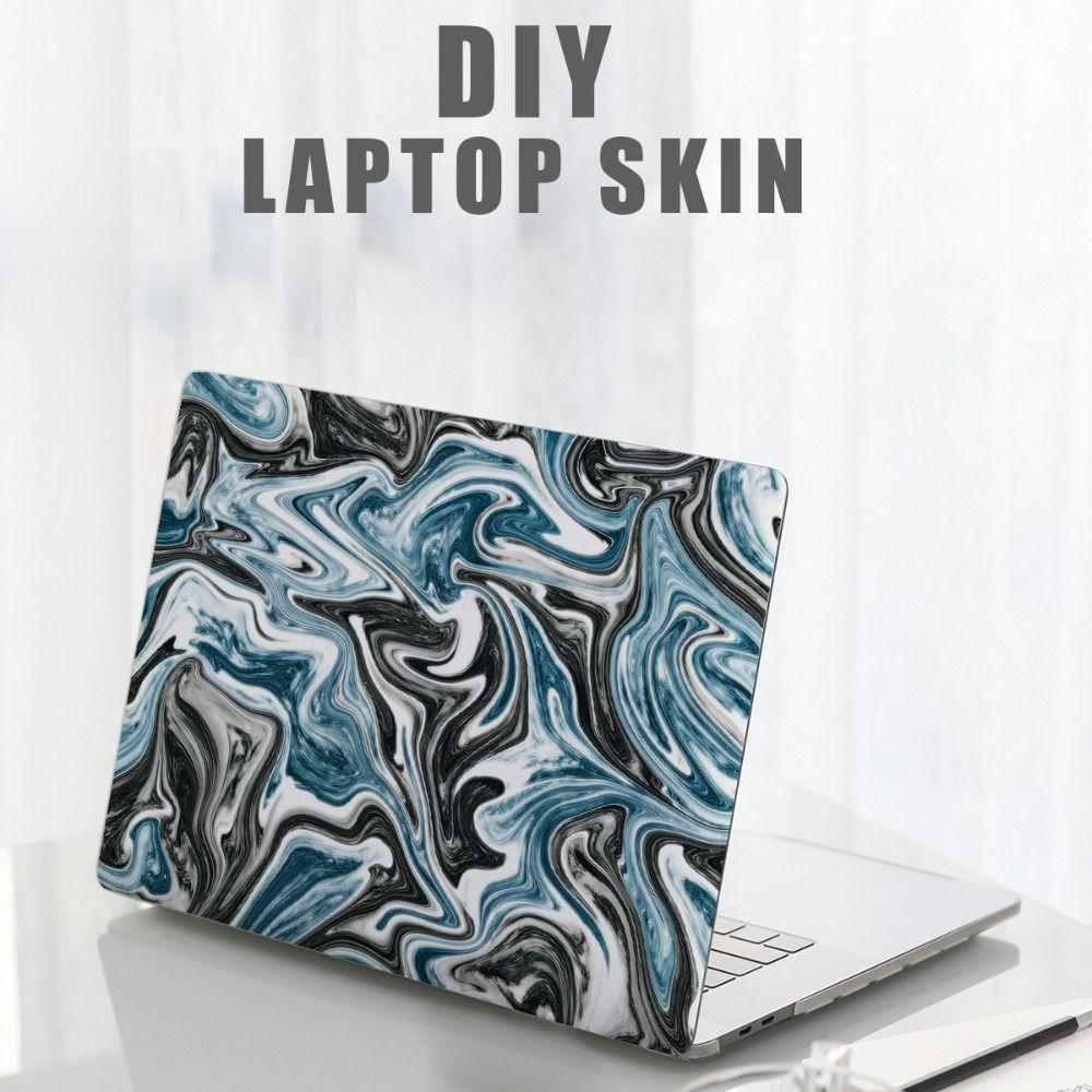 DIY A+C Side 15inch Laptop Stickers Skins Marbling Texture Waterproof Notebook Computer Cover Skin Scratch-proof PVC