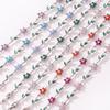 Elegant Multiple Color Flower Charm Zircon Branch Leaf Bracelet Dopamine Niche Sense 18K Gold Plated Women's Bangle Gifts 2