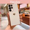 For Samsung S25 Durable Tpu Solid Color Silver Heart Pattern Phone Protective Case For Daily Use