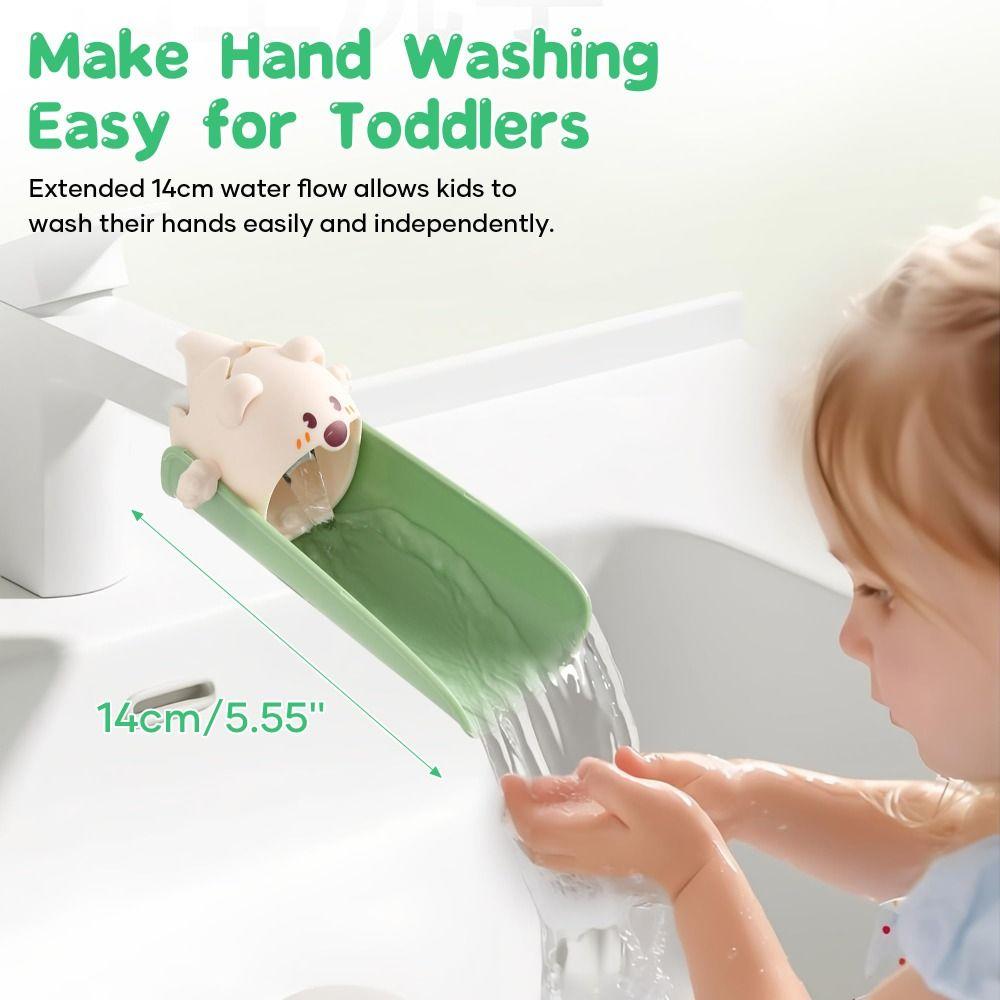 Baby Hand Washing Sink Extender Cartoon Water Spout Extender Universal Kids Faucet Extender