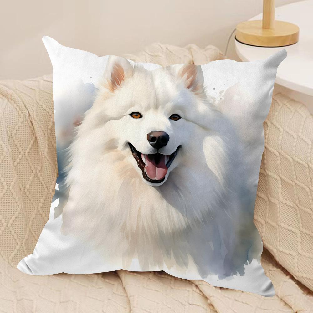 Pet Dog Art Cushion Cover Pillowcase Ultra Soft Skin Friendly Fabric Cloud Like Comfort Concealed Zipper