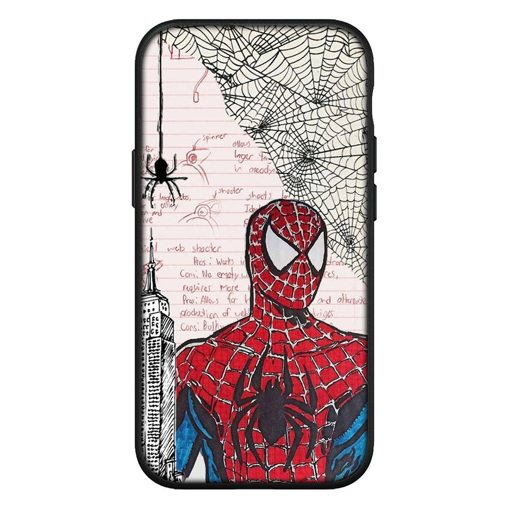 Etui na iPhone 15 14 Xiaomi Redmi Note 13 12 11 Pro Max X 8 7 9 XR Samsung Galaxy S24 S23 10 OPPO A15 Huawei Cartoon Spider Man Spiderman Phone Case
