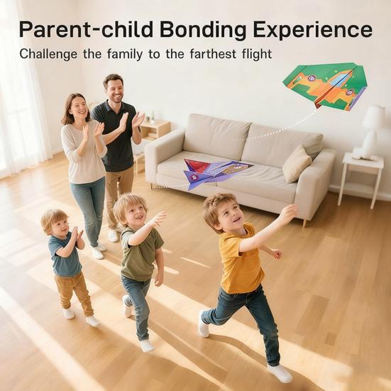 16/48 ks/Sada sad papírových letadel se 16 klasickými designy DIY papírová letadla Origami hračka pro batolata, chlapce, dívky Vzdělávací sada hraček letadel