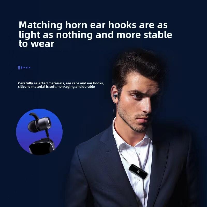 Wireless Sports Retractable Bluetooth Headset Noise Reduction Extra Long Standby Collar Clip Incoming Vibration