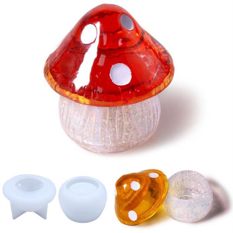 DIY Crystal Dropper Mold, Epoxy Resin Mold, Mushroom Storage Box, Decorative Jewelry Box, Jar, Bottle, Mirror Silicone Mold