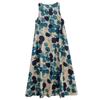 Retro Bohemian Dress Female Floral Cotton Silk Sleeveless Casual Vest Dress Women"s Summer Dresses