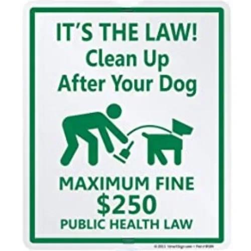 Cartello "Si prega di essere rispettosi" Cartello "Vietato sporcare o urinare per cani" per GiardinoSolo latta senza accessori