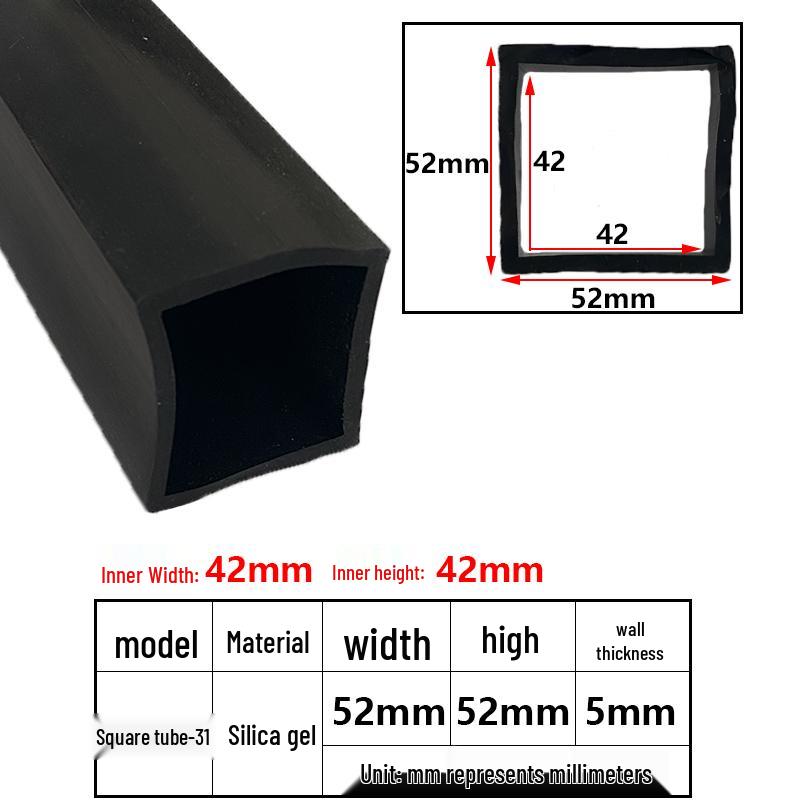 High-Temperature Resistant Silicone Square Tubing: Durable, Customizable, Aging-Resistant Rubber Sheath and Hollow Sealing Strip.