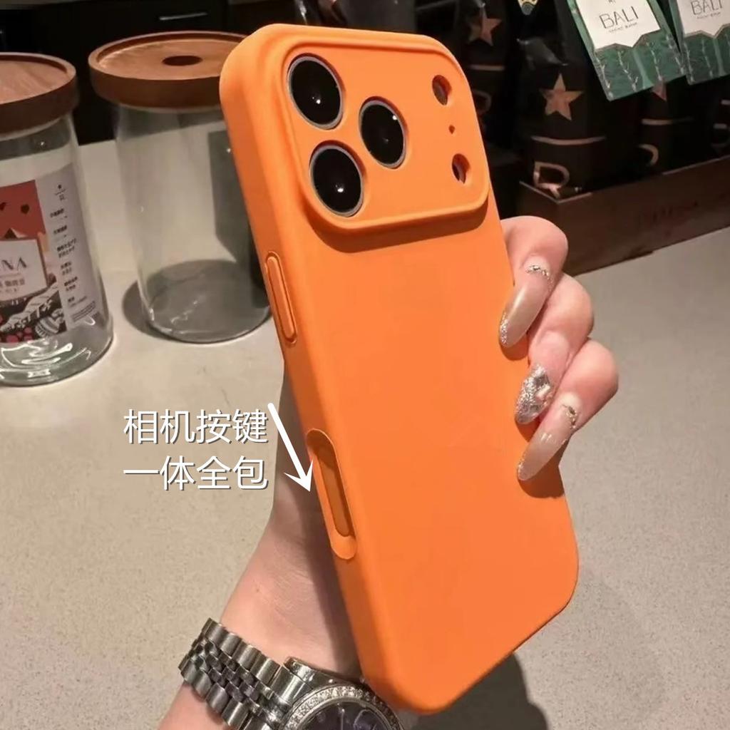 Advanced sense liquid silicone for iPhone17promax mobile phone case Apple 16 solid color anti-drop all-inclusive sheath