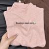 Gray Half-High Neck Slimming Knit Sweater - Women's Versatile Autumn/Winter Slim-Fit Top