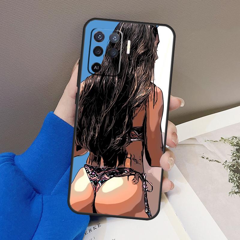 Surf Beachy Blue Summer Collage Case For Oppo A94 A74 A54 A80 A60 A40 A18 A38 A58 A78 A98 A96 A76 A16 A15 A17 A57 A77 A5 Pro