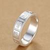 Adjustable Open Ring Men Women Vintage Taoist Nine Syllables Mantra Geometric Copper Plated Finger