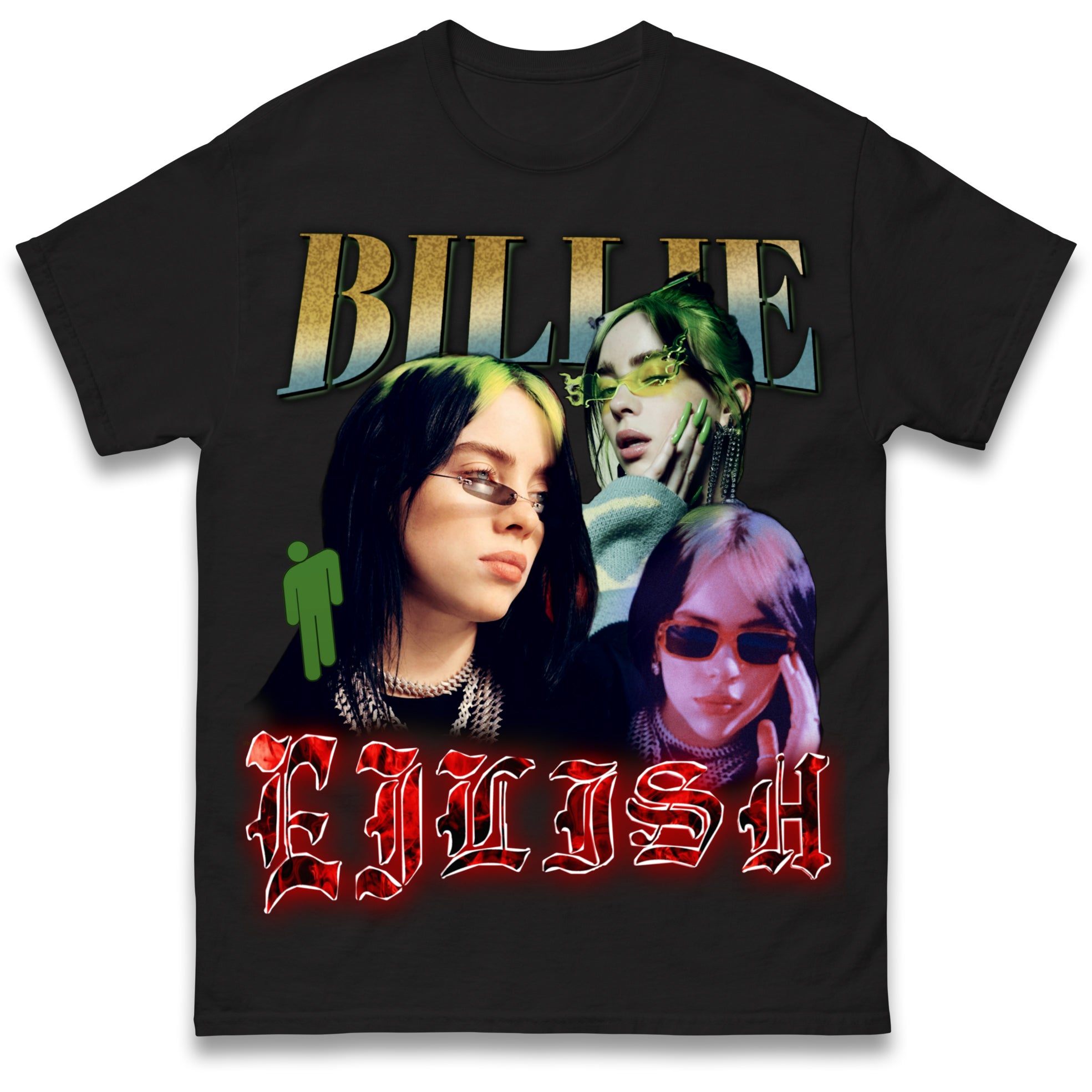 

Мужская футболка с принтом Billie Eilish Женские топы Футболки 3XL