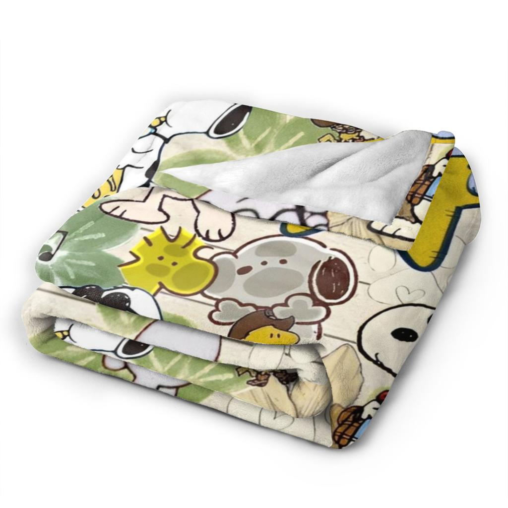 Snoopys Cartoon Fuzzy Blankets Fashion Throw Blanket for Bed Sofa Couch 200x150cm Quilt,