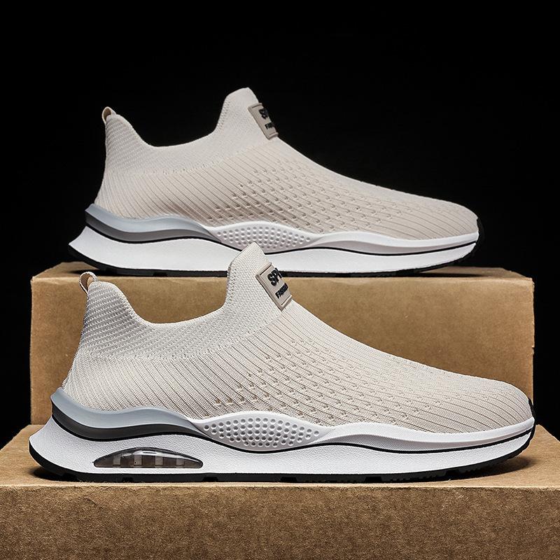 

2024 новые весенне-осенние мужские модные трендовые кроссовки дышащие мужские кроссовки из сетчатой ткани легкие и удобные кроссовки 39 бежевый