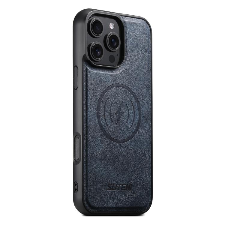 Suteni G5 Cowhide Leather MagSafe Magnetic Phone Case