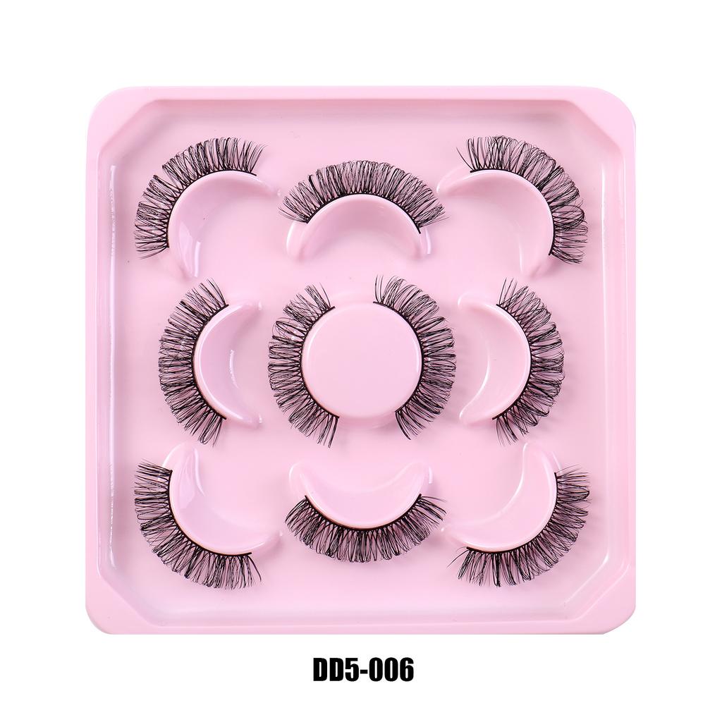 5 Pairs Of False Eyelashes, Roll D Song, Thick Curled Eyelashes
