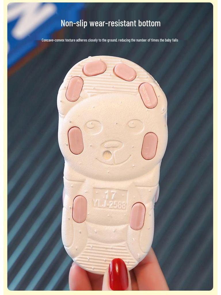 Protiskluzové Měkké Spodní Dětské Sandály s Kresleným Vzorem pro Dívky