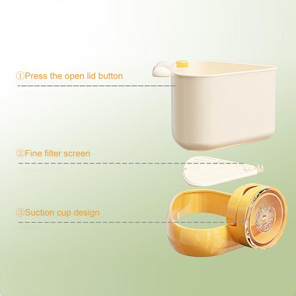 Suction Cup Sink Corner Rack Strainer Quick-Drain Self-Cleaning Sink Strainer Basket Food Waste Catcher for Kitchen Sink