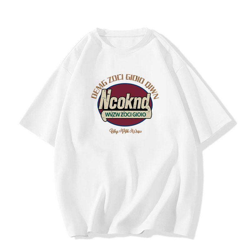 

Plus-Size Pure Cotton Regular Shoulder Short-Sleeve T-Shirt for Women, Summer Design, Niche Korean and American Style, Loose Half-Sleeve Top White 3XL [Recommended 72.5-80kg]