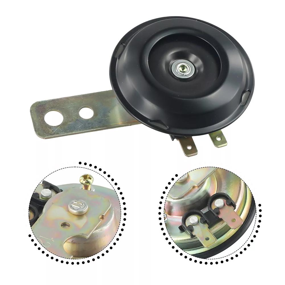 Motorcycle Horn 12V Super Loud Waterproof Round Speaker Universal Scooter Motorbike E-Bikes Modified Electric Horn Kit Accessory