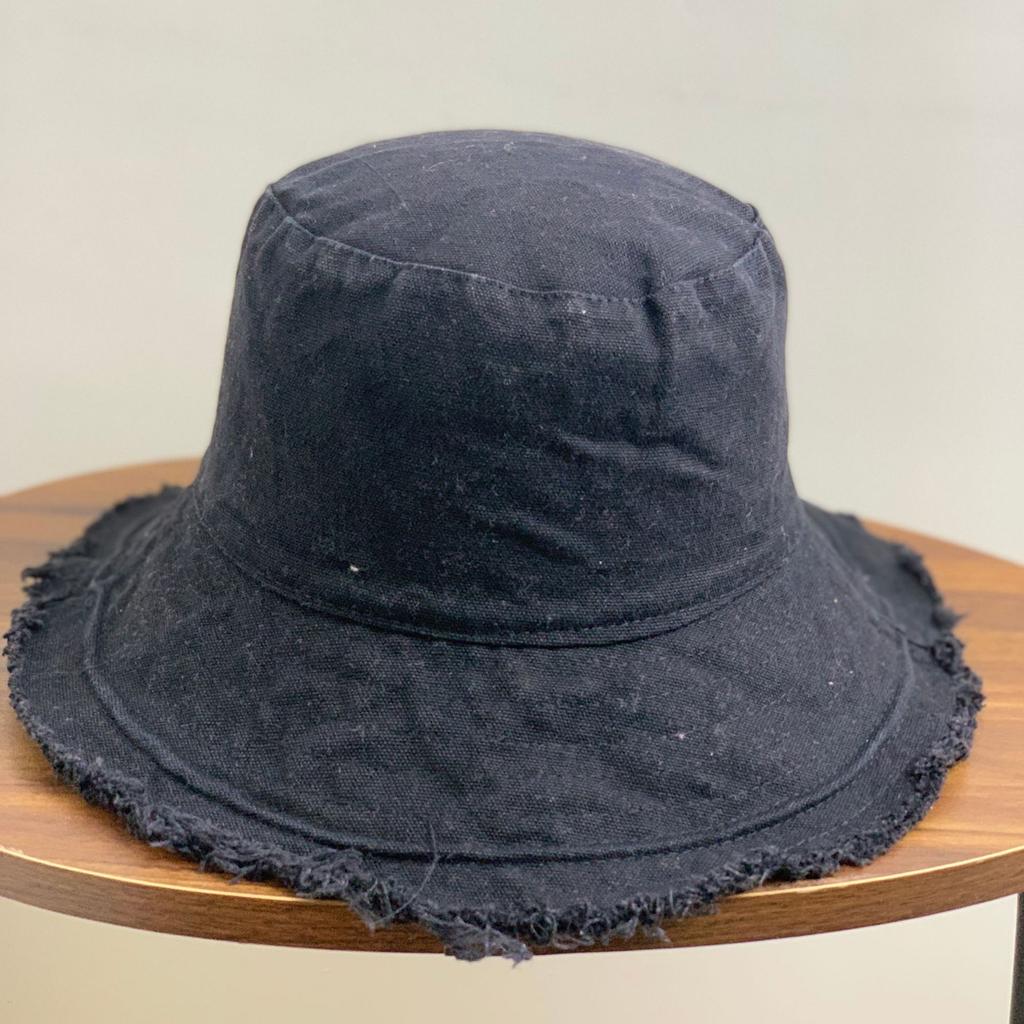 Cappello a secchiello in cotone con frange  Morbido cappello da pescatore  Forma in filo di alluminio Lavabile in acqua  Cappello a secchiello tinta unita da donna per tutte le stagioni