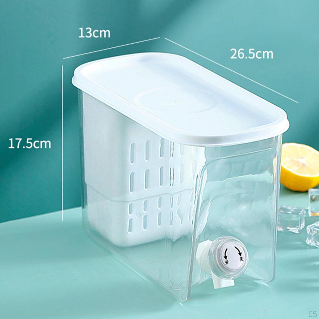 Iced Beverage Dispenser Barrel Tea Lemonade Cans Jug Beer Pitcher with Filter Teapot Cold Water