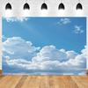 Dreamy Blue Sky And White Clouds Photography Backdrop Supplies Natural Scenery Wedding Party Decor Background Photo Shoot Props