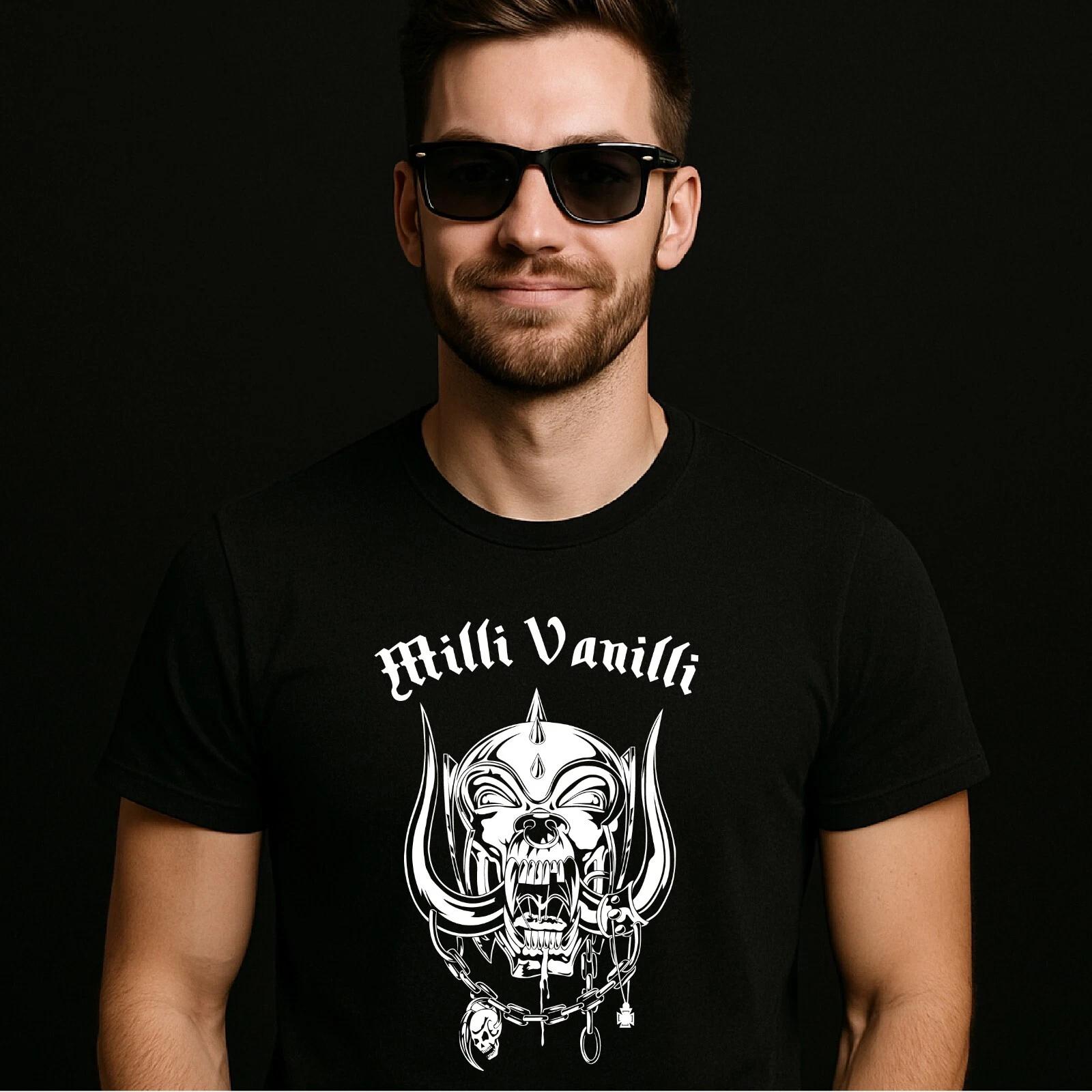 Cool Funny Milli Vanilli Motorhead black t-shirt S