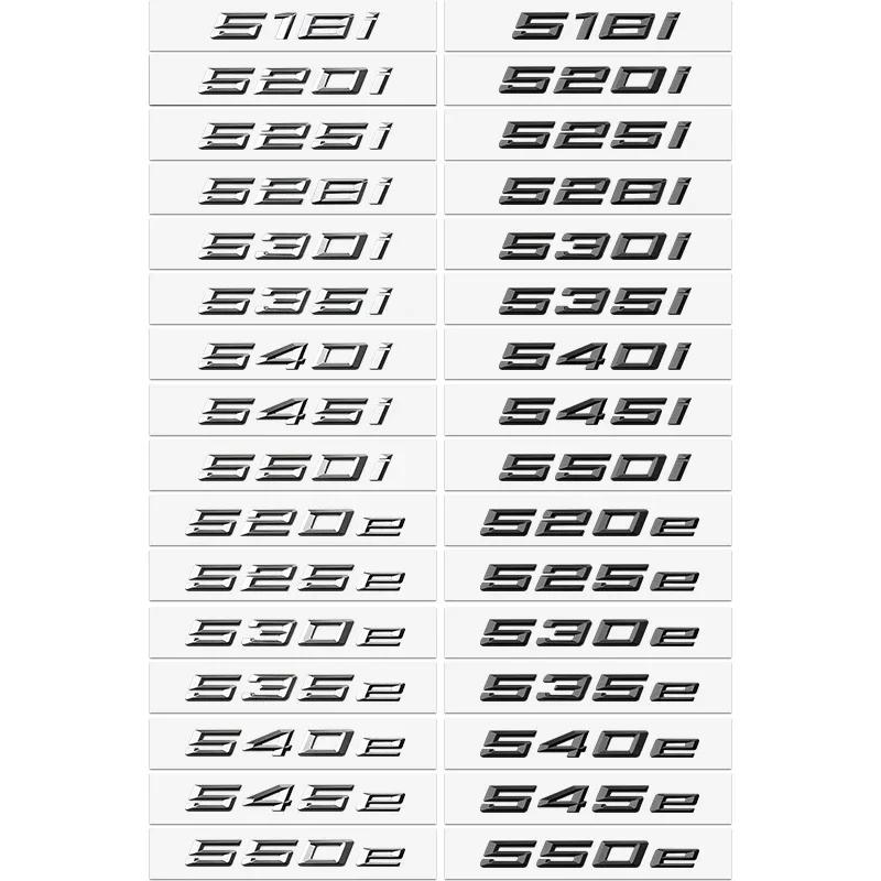 AAAOJ1 ABS Black Letters For Car BMW M Logo 520e 525e 530e 528d 535d 518i 540i 545i 550i Xdrive 4MATIC Trunk Emblem Sticker Accessories