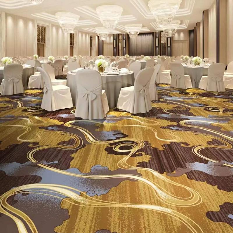 Luxury Printed Carpet for Hotel Billiard, Game, and Recreation Rooms – Wall-to-Wall Hallway and Private Room Flooring