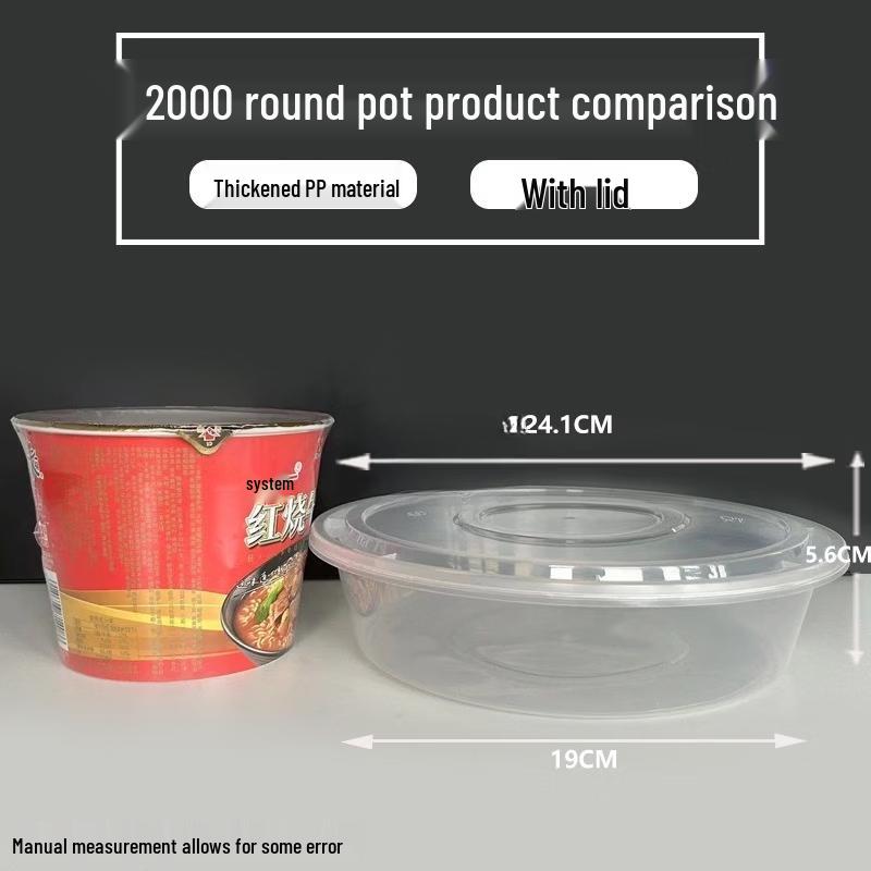 Disposable Food-Grade Thickened Plastic Round Takeout Bowls