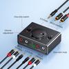 Bidirectional 3.5mm 2RCA Auditory Switcher 2 In 1 Out with Sound Control and Mute Button for Versatiled Use